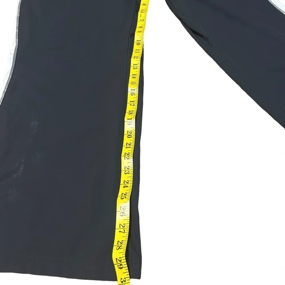 Reebok XL Nylon Track Pants Zip Cuff Black White Athletic